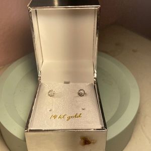 Silver ball earrings